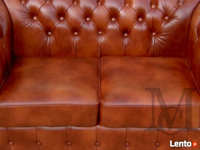 Sofa Mark Chesterfield 2-osobowa - 100% skóra naturalna