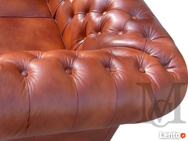 Sofa Mark Chesterfield 2-osobowa - 100% skóra naturalna