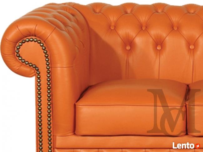 Sofa Tudor Chesterfield 3-osobowa - 100% skóra naturalna