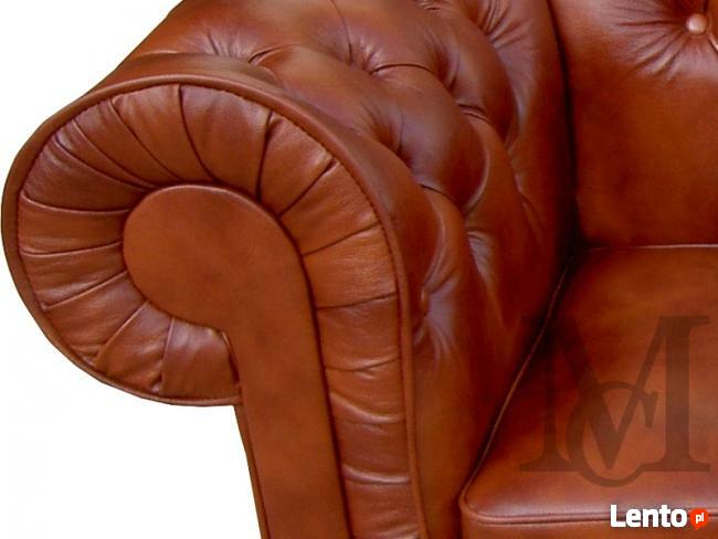 Sofa Mark Chesterfield 2-osobowa - 100% skóra naturalna