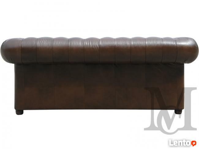 Sofa Classic Chesterfield 3-osobowa - 100% skóra naturalna