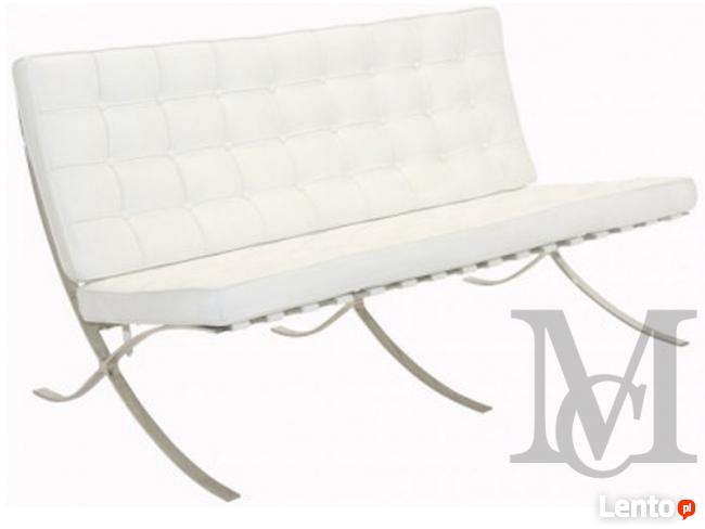 Sofa inspirowana projektem Barcelona 2-osobowa - 100% skóra