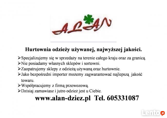 Hurtownia odzieży używanej , najwyższej jakości.