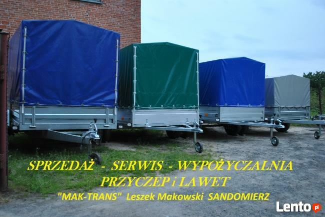 WYPOŻYCZALNIA PRZYCZEP Usługi koparko-ładowarką SANDOMIERZ