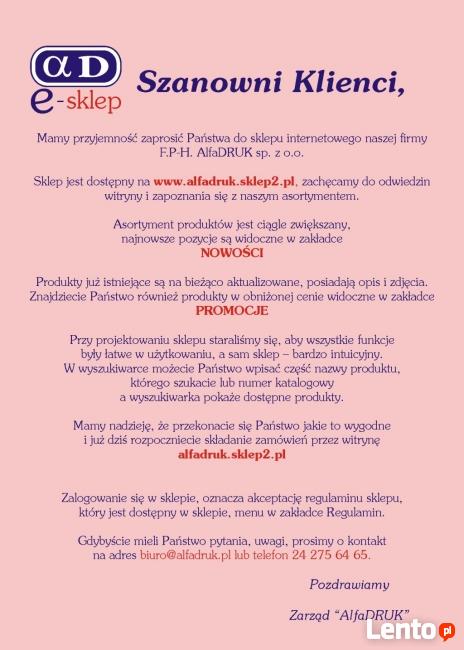 Drukarnia, Pieczątki,Druk, Recepty,Akcydens, Alfadruk e-sklep