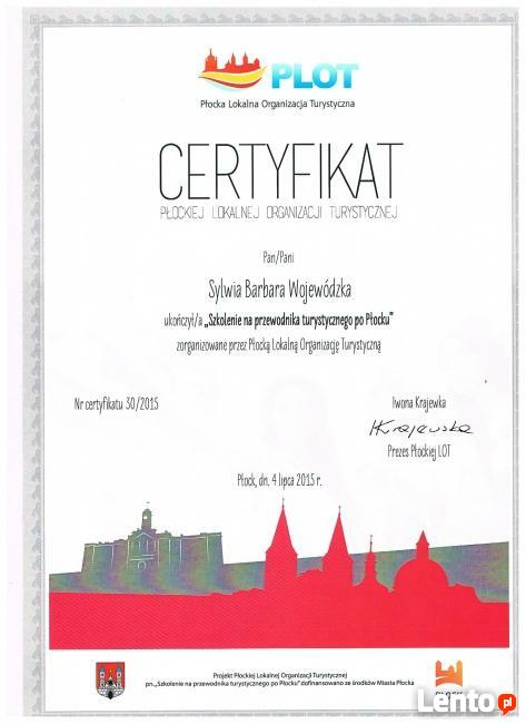 Przewodnik po Płocku i okolicach, pilot wycieczek.