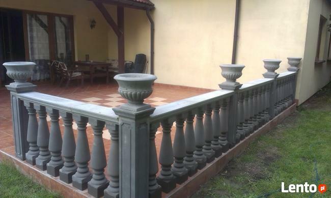 Tralki betonowe, balustrady z tralek, tralki
