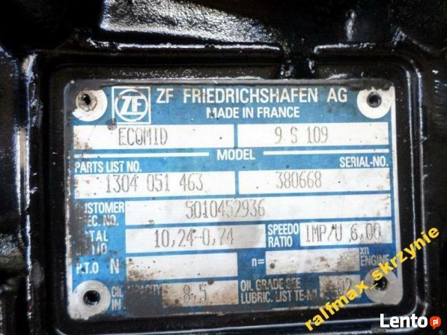 Skrzynia biegów ZF 9S109 DAF MAN RENAULT IVECO