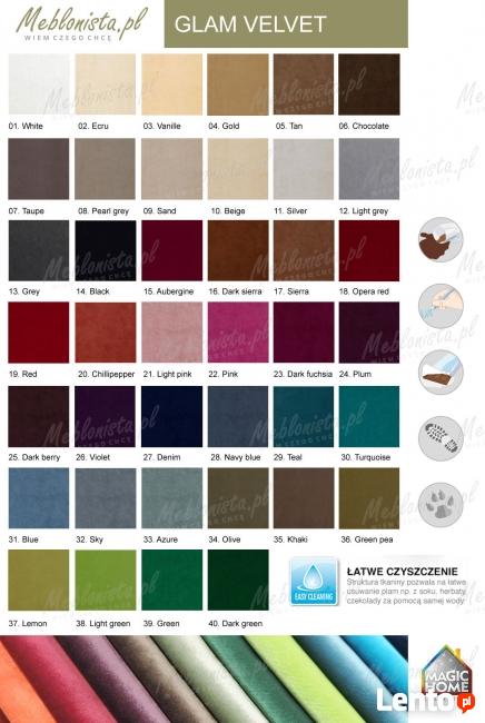 Sofa Chesterfield Madame plusz materiał wysokie nóżki