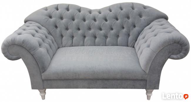 Sofa Chesterfield Madame plusz materiał wysokie nóżki