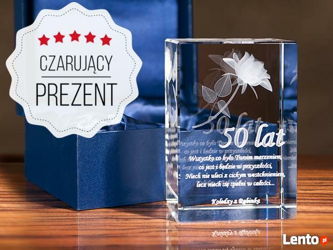 Kryształ z wygrawerowaną różą 3D dla ukochanej osoby