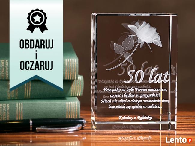 Kryształ z wygrawerowaną różą 3D dla ukochanej osoby