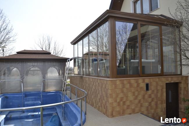 Zabudowy tarasów, basenów - ogrody zimowe