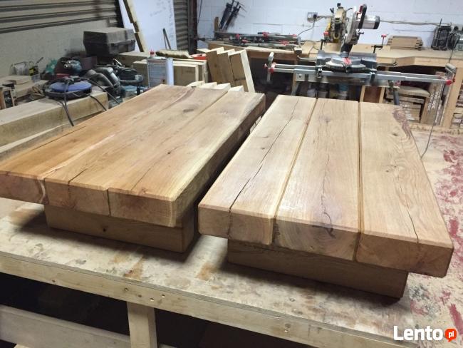 Debowy solidny, ciezki stol/stolik kawowy HIT