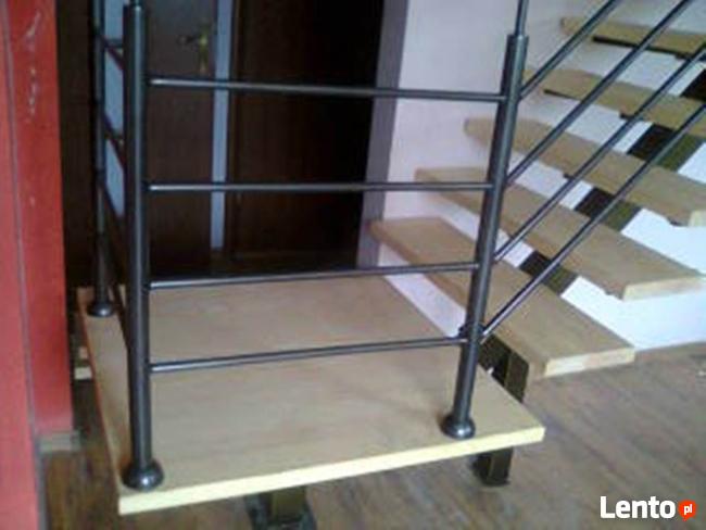 Schody metalowe drewniane wewnętrzne zwnętrzne