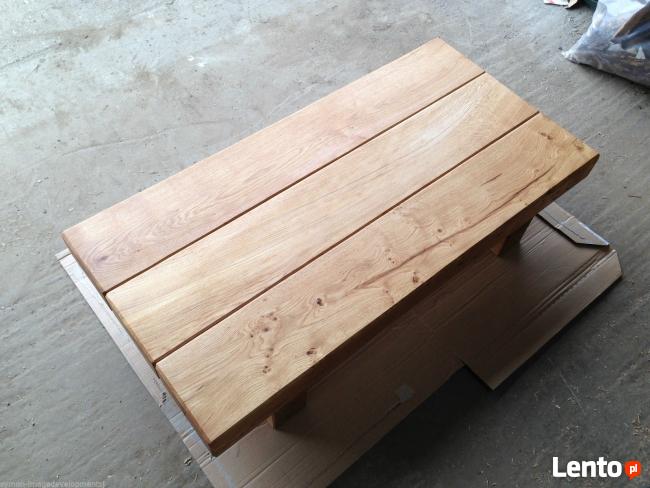 Debowy solidny, ciezki stol/stolik kawowy HIT