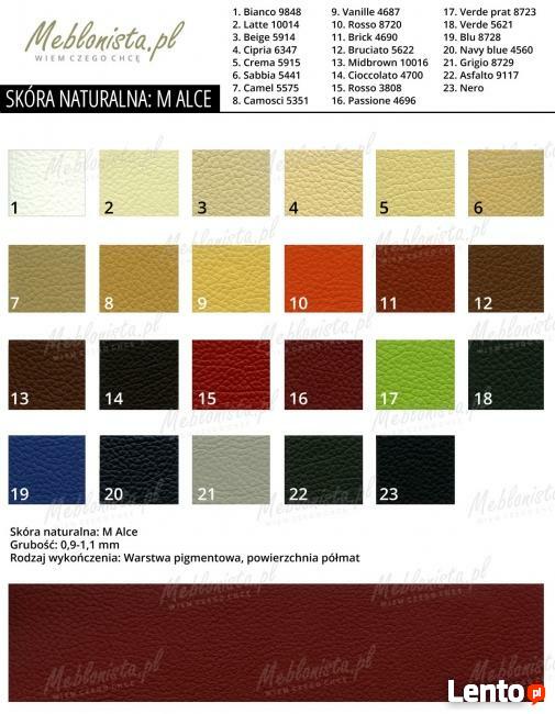 Narożnik Chesterfield March skóra naturalna sprężyny bonell