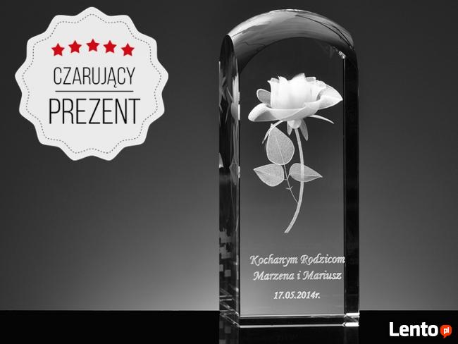 Róża 3D z Twoją dedykacją na Prezent ślubny