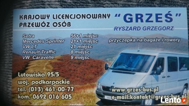Grzes-Bus Bieszczady Przewóz osób wynajem busów autobusów