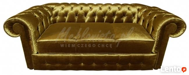 Sofa Chesterfield York z funkcją spania i pojemnikiem bonell