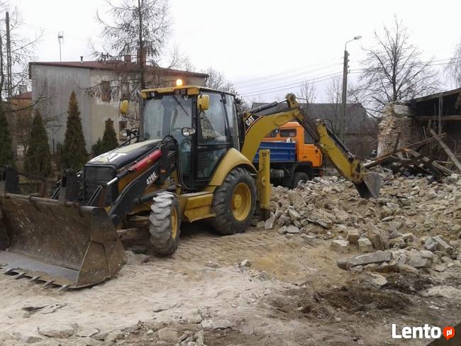 Wywóz Ziemi Gruzu Wyburzenia Rozbiórki koparko ładowarka