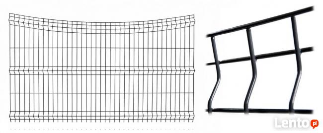 Panel ogrodzeniowy wklęsły 150x250cm fi4mm oc+kolor