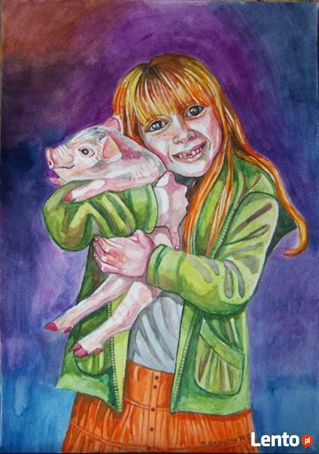 PORTRET Dziecka w akwareli