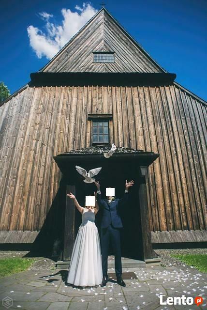 2 BIAŁE GOŁĘBIE NA ŚLUB