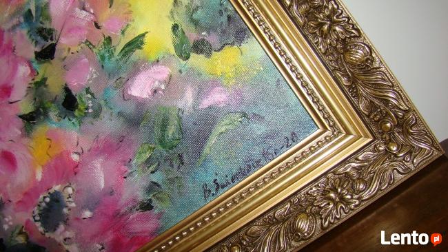 Obraz olejny Duże Czerwone Kwiaty