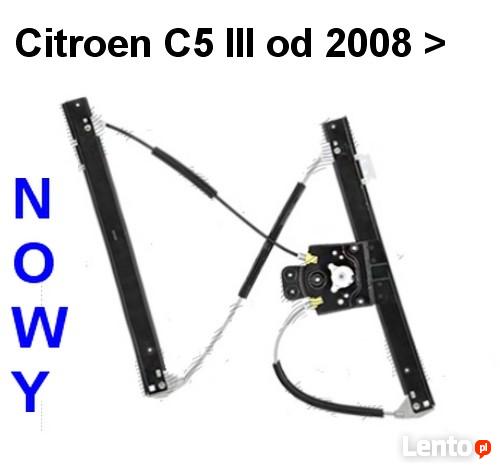 Mechanizm podnośnik szyby przód Citroen C5 III od 2008-2015
