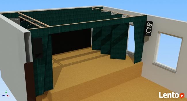 Kurtyna sceniczna , kurtyna teatralna kotara akustyczna