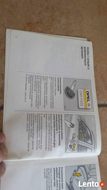 Opel Vectra B instrukcja obsługi 2000r. Polska