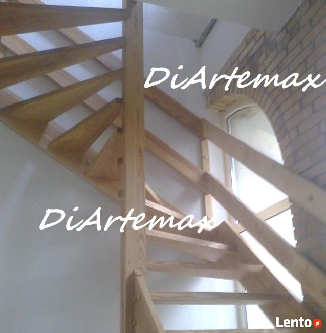 schody drewniane, samonośne, stopnie na beton, podstopnice