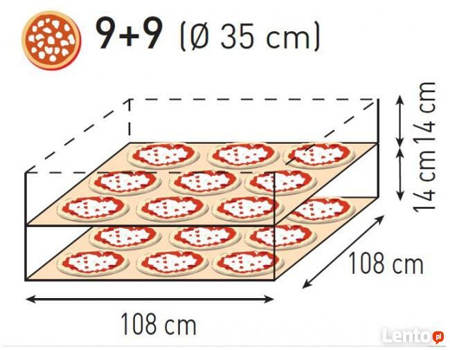 Piec do pizzy dwupoziomowy 18 pizz 35cm siła FV Hendi