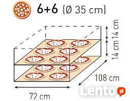 Piec do pizzy dwupoziomowy 12 pizz 35cm siła FV Hendi
