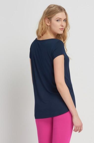 Granatowy t-shirt Orsay