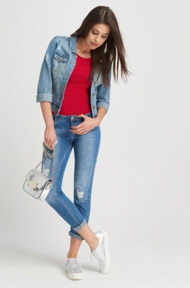 Czerwony t-shirt Orsay