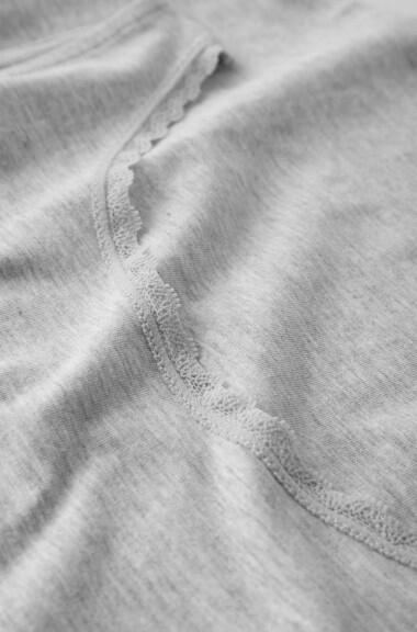 Szary top z koronką Orsay