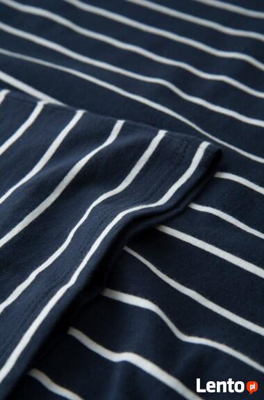 Granatowy t-shirt w paski Orsay