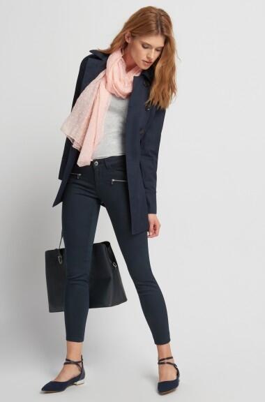 Szary top z koronką Orsay