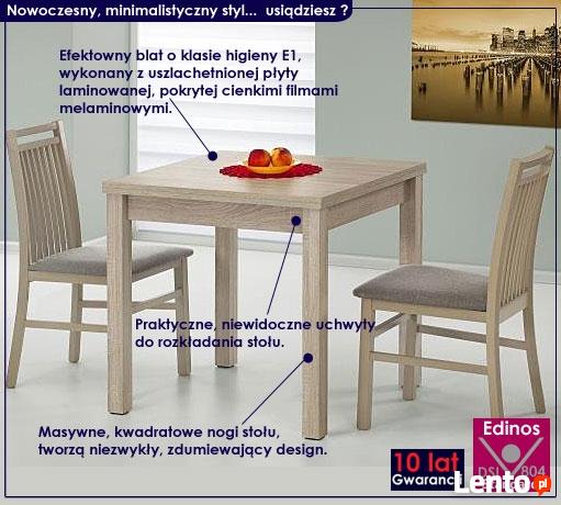 Nowoczesny Stół Rozkładany === Biały + Dąb Sonoma