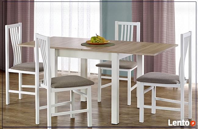 Nowoczesny Stół Rozkładany === Biały + Dąb Sonoma