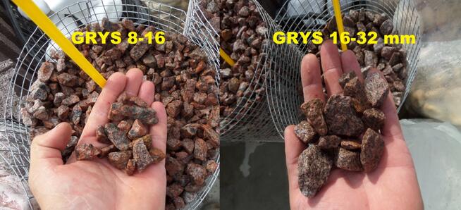 Grys Granitowy Czerwony VANGA Kamień do Ogrodu 1 TONA