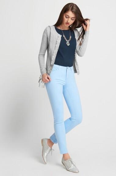 Granatowy t-shirt Orsay