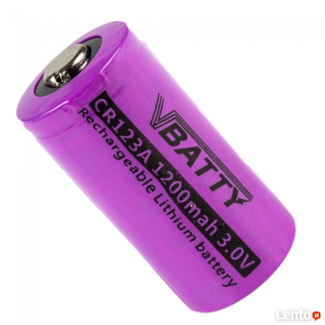 Akumulatorek CR 123 3.0V 1200 mAh RCR 16340 CR17345 Lithium