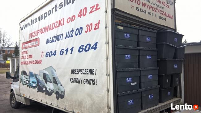 Wynajem, sprzedaż pojemników koszy skrzynek do przeprowadzek