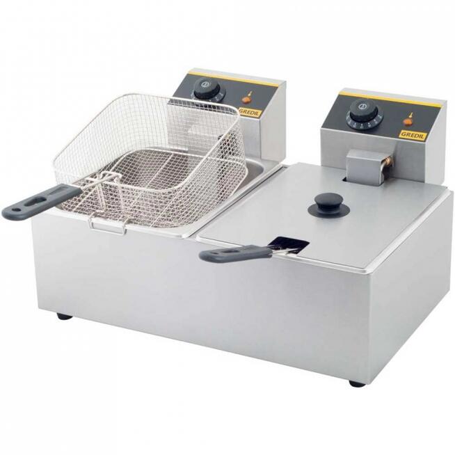 Dwukomorowa frytkownica smażalnica frytownica Gredil 2x5L