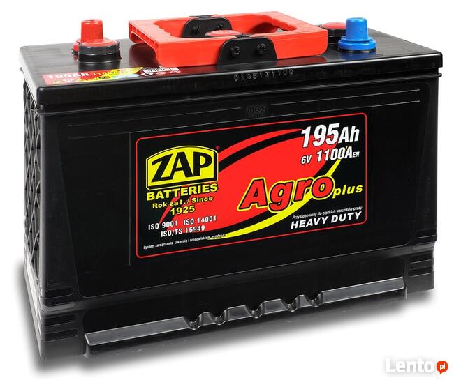 Akumulatory ZAP Sznajder Batterien Agro 225Ah 195Ah 165Ah 6V