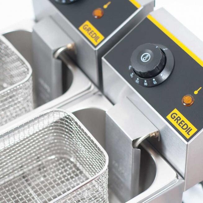 Podwójna frytkownica frytownica 2x3L Gredil 4,4kW