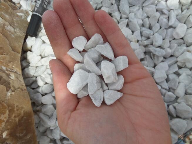 Kamień Grys BIANCO CARRARA Ozdobny do Ogrodu 1 TONA